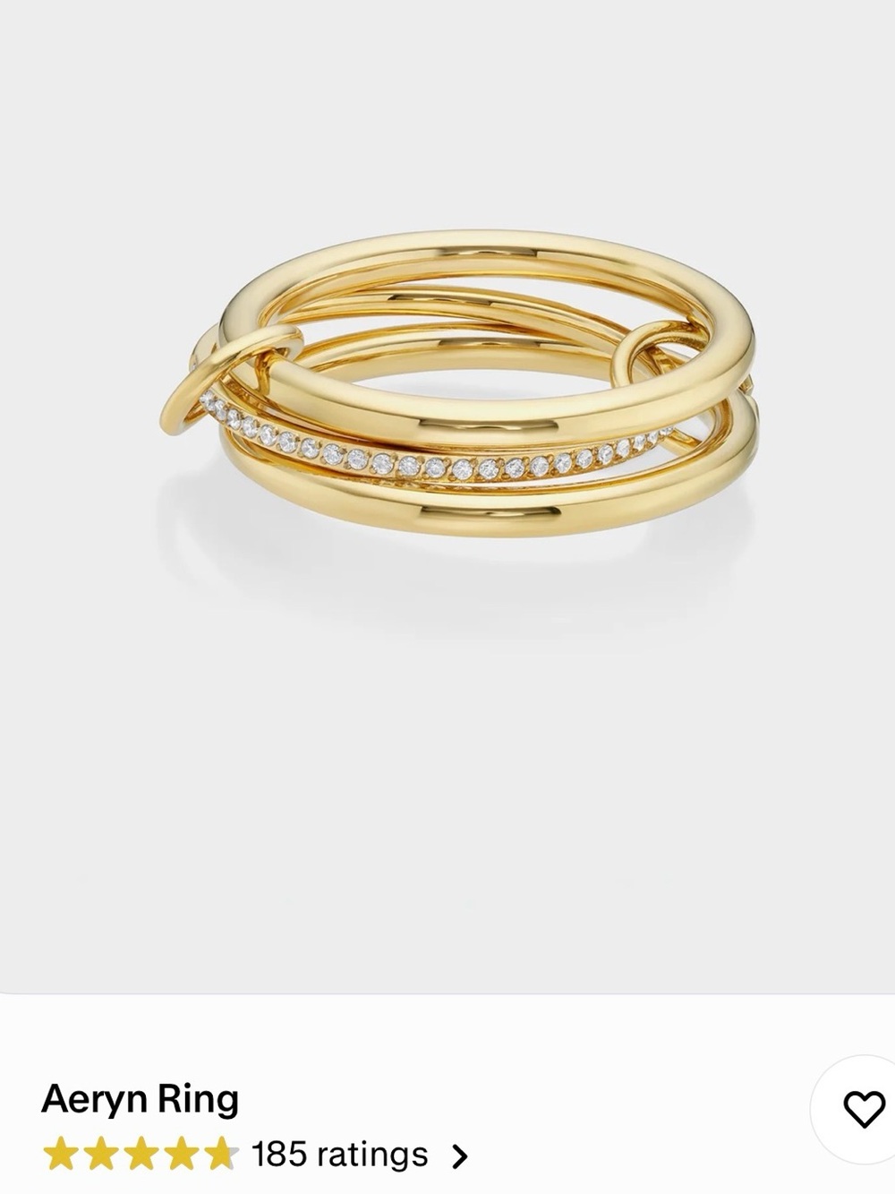 Gold-Tone Multi-Band Pavé Ring